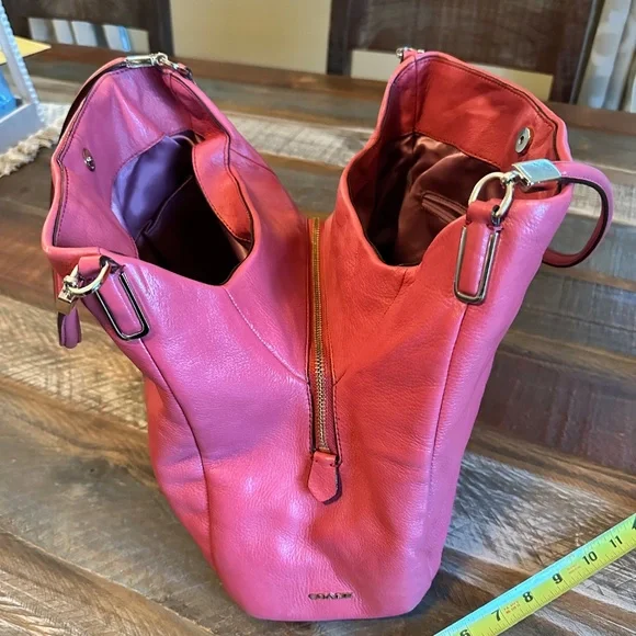 🌺C O A C H shoulder bag Rose Pink leather Great condition !!🌺 - Picture 14 of 16